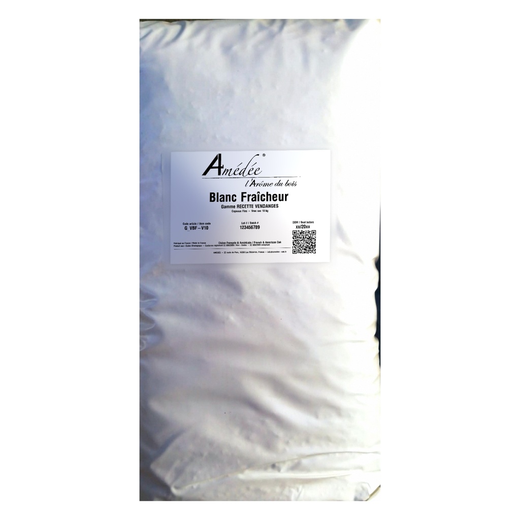 [G_VBF-V10] Copeaux Fins - RECETTE VENDANGES - Sac de 10 kg (Blanc Fraîcheur)