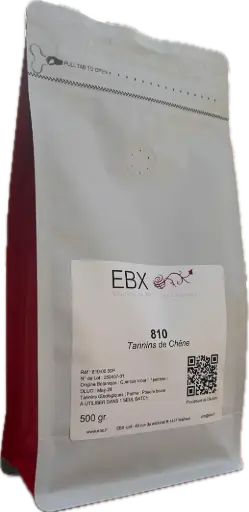 [810-00.50P] EBX 810 - Tannini in Polvere - Quercia Francese Non Tostata - 500 g